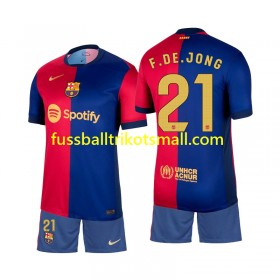 Fußballtrikots FC Barcelona Frenkie de Jong 21 Kinder 2024-2025 Kurzarm Heimtrikotsatz kaufen